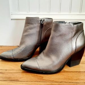 Sole Society Silver Booties